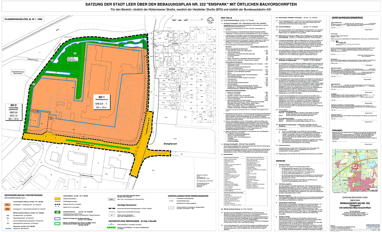 Bebauungspläne / Satzungen » ARCHITEKTUR + STADTPLANUNG